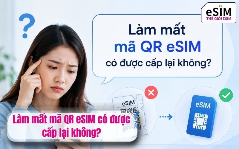 Làm mất mã QR có được cấp lại eSIM du lịch không?